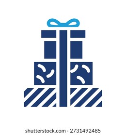 Pila de cajas de regalo de color icono de diseño de Vector bueno para el Web o App móvil