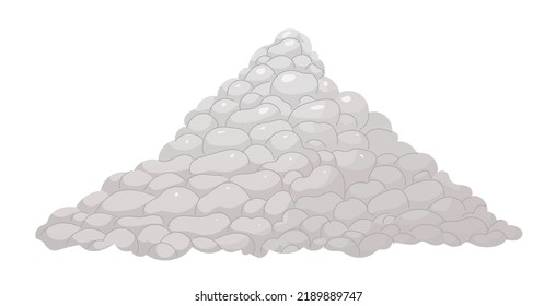 Pile of gravel Heap of building material.