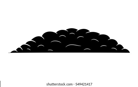 pile of ground silhouette vector symbol icon design. Illustration isolated on white background
