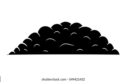 pile of ground silhouette vector symbol icon design. Illustration isolated on white background
