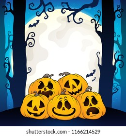 Pile of Halloween pumpkins theme 3 - eps10 vector illustration.