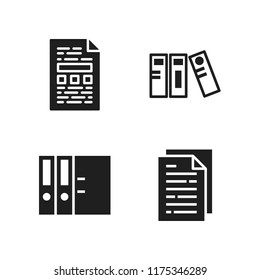 pile icon. 4 pile vector icons set. archives, file and document icons for web and design about pile theme