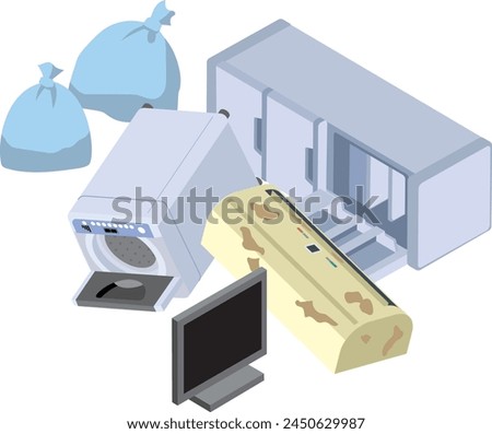 Pile of illegally dumped garbage