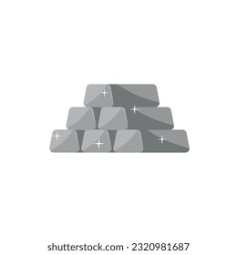Pile de barras de hierro ilustración vectorial icono de logotipo de estilo plano