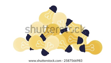 Pile of Light Bulbs | Concept of Ideas and Innovation