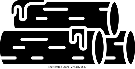 Stapel von Protokollen, Vektorsymbol-Illustration