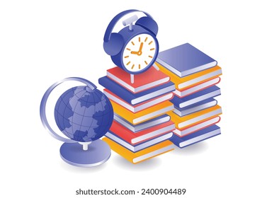A pile of many school students' books