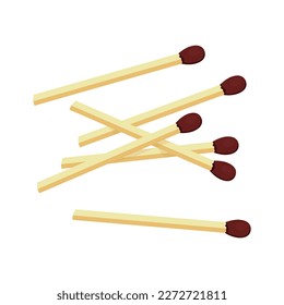 Pile matchstick on white background. - Vector.