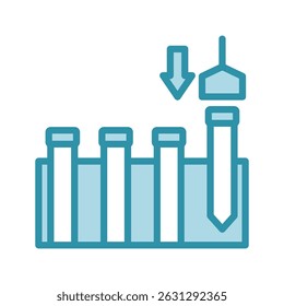 Pile mini ilustração ícone de cor de tom duplo, uso para engenharia civil, indústria, construção, UI, kit UX, aplicativo e desenvolvimento web, digital ou impressão.