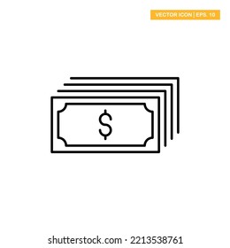Pile of money dollar icon vector design illustration