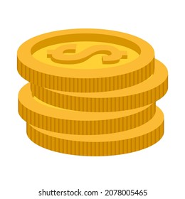 pile of money golden coin