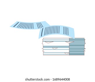 pile of office documents icons vector illustration design