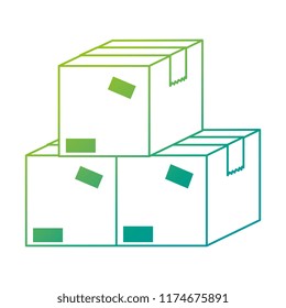pile packing boxes carton