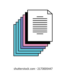 Haufen Papier Symbol einzeln