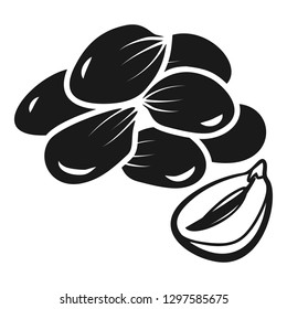 A pile of peanut icon. Simple illustration of a pile of peanut vector icon for web design isolated on white background