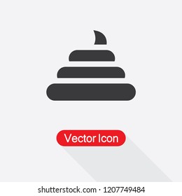 Pile Of Poo Icon Vector Illustration Eps10