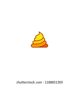 Pile of poo, shit vector icon isolated