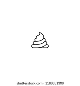 Pile of poo, shit vector icon isolated