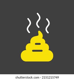 Pile of poo vector glyph icon. Pet animal sign. Graph symbol for pet and veterinary web site and apps design, logo, app, UI