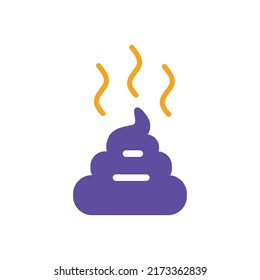 Pile of poo vector icon. Pet animal sign. Graph symbol for pet and veterinary web site and apps design, logo, app, UI