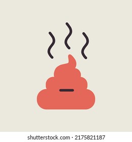 Pile of poo vector isolated icon. Pet animal sign. Graph symbol for pet and veterinary web site and apps design, logo, app, UI