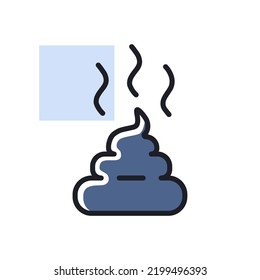 Pile of poo vector isolated icon. Pet animal sign. Graph symbol for pet and veterinary web site and apps design, logo, app, UI