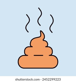 Pile of poo vector isolated icon. Pet animal sign. Graph symbol for pet and veterinary web site and apps design, logo, app, UI