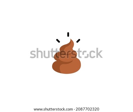 Pile of poop vector isolated icon. Emoji illustration. Pile of poo vector emoticon