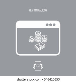 Pile of Pound Sterling - Vector icon for computer website or application