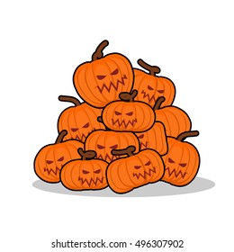 Pile of pumpkins for Halloween. 