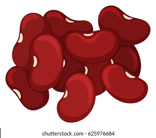 Pile of red beans illustration