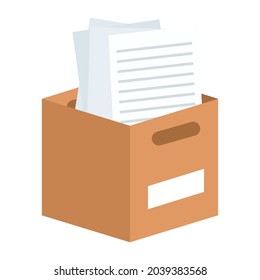 pile of reports ina box