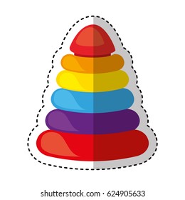 pile rings toy icon