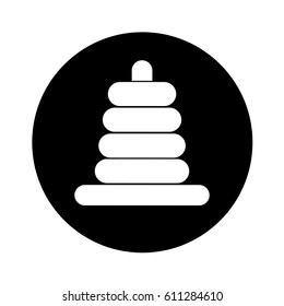 pile rings toy icon vector illustration design