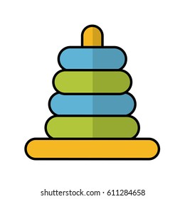 pile rings toy icon vector illustration design