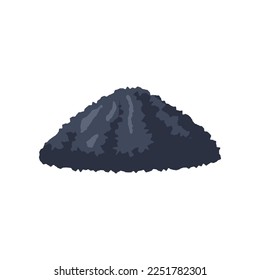 Pile of rocks vector illustration. Pile of crushed stone isolated on white background. Construction concept