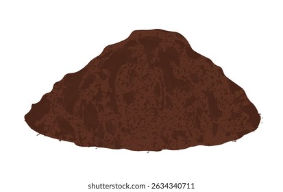 empilhe a sujeira do Marinheiro. Ilustração vetorial. Rochas e areia. Isolado em um fundo branco.	
