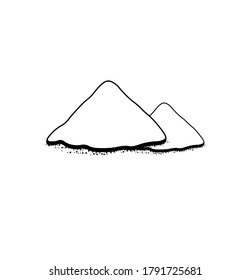 pile of salt, vector illustration