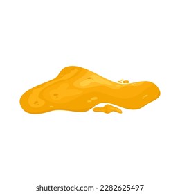Pile of sand isolated on white background in cartoon style. Sand pile powder for the beach and children's games. Cartoon vector illustration. Grit hills of yellow gold color