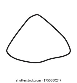 Pile of sand isometric vector icon.Line vector icon isolated on white background pile of sand .