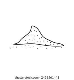 A pile of sand simple flat vector illustration on white background..eps
