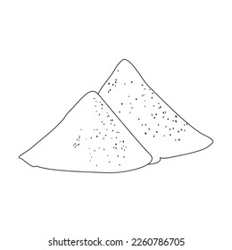 Pile of sand vector icon.Outline vector icon isolated on white background pile of sand.