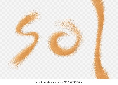 Pile of sand. Vector illustration. isolated on white background.