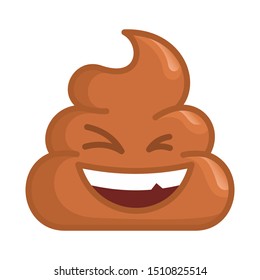pile of shit with a smile. Vector 