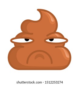 pile of shit with a stupid face. Vector 