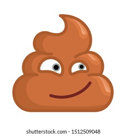 pile of shit with a sweet smile. Vector  