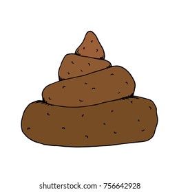 A pile of shit. Vector illustration.