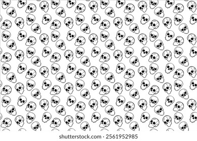 A pile of skulls human skulls with many shaped background tattoo hand drawing vectors art lines