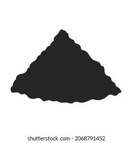 Pile soil vector icon.Black vector icon isolated on white background pile soil.