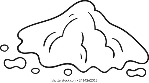 Pile Of Spices Lined Vector Illustration